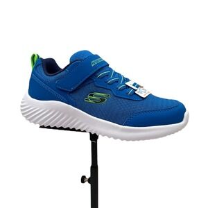 Skechers TechRox Youth Boys Slip on Athletic Sneakers Size 2 Blue Green Lime